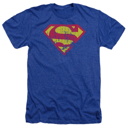 Superman Classic Logo Distressed - Men's Heather T-Shirt Men's Heather T-Shirt Superman   
