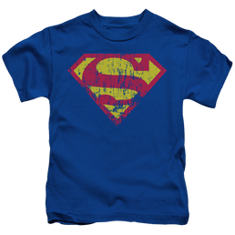 Superman Classic Logo Distressed - Kid's T-Shirt Kid's T-Shirt (Ages 4-7) Superman   