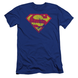 Superman Classic Logo Distressed - Men's Premium Slim Fit T-Shirt Men's Premium Slim Fit T-Shirt Superman   