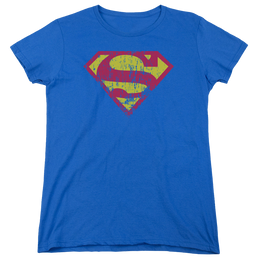 Superman Classic Logo Distressed - Women's T-Shirt Women's T-Shirt Superman   