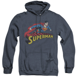 Superman Flying Over - Heather Pullover Hoodie Heather Pullover Hoodie Superman   