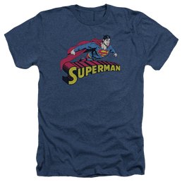 Superman Flying Over - Men's Heather T-Shirt Men's Heather T-Shirt Superman   