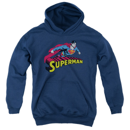 Superman Flying Over - Youth Hoodie Youth Hoodie (Ages 8-12) Superman   