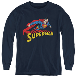Superman Flying Over - Youth Long Sleeve T-Shirt Youth Long Sleeve T-Shirt Superman   