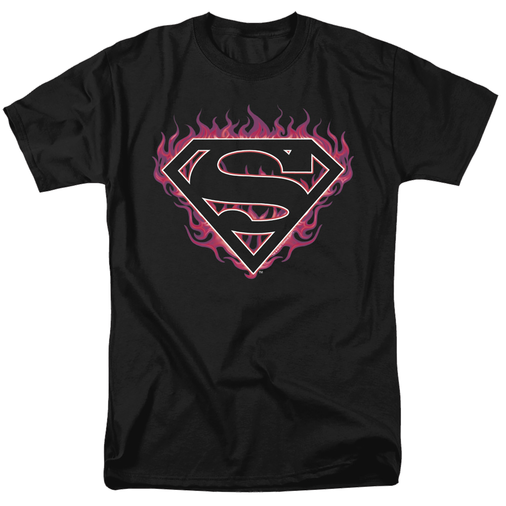 Superman Fuchsia Flames - Men's Regular Fit T-Shirt Men's Regular Fit T-Shirt Superman   