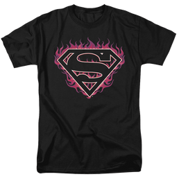 Superman Fuchsia Flames - Men's Regular Fit T-Shirt Men's Regular Fit T-Shirt Superman   