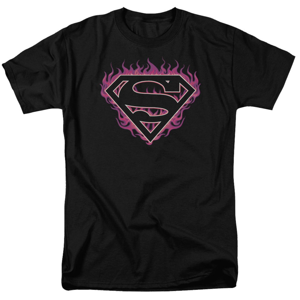 Superman Fuchsia Flames - Men's Regular Fit T-Shirt Men's Regular Fit T-Shirt Superman   