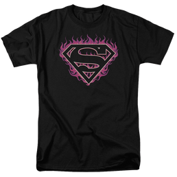 Superman Fuchsia Flames - Men's Regular Fit T-Shirt Men's Regular Fit T-Shirt Superman   