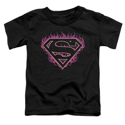 Superman Fuchsia Flames - Toddler T-Shirt Toddler T-Shirt Superman   