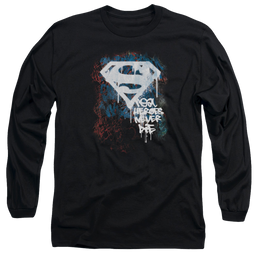 Superman Real Heroes Never Die - Men's Long Sleeve T-Shirt Men's Long Sleeve T-Shirt Superman   