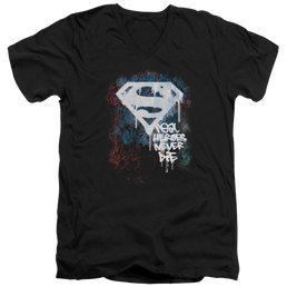 Superman Real Heroes Never Die - Men's V-Neck T-Shirt Men's V-Neck T-Shirt Superman   