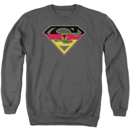 Superman German Shield - Men's Crewneck Sweatshirt Men's Crewneck Sweatshirt Superman   