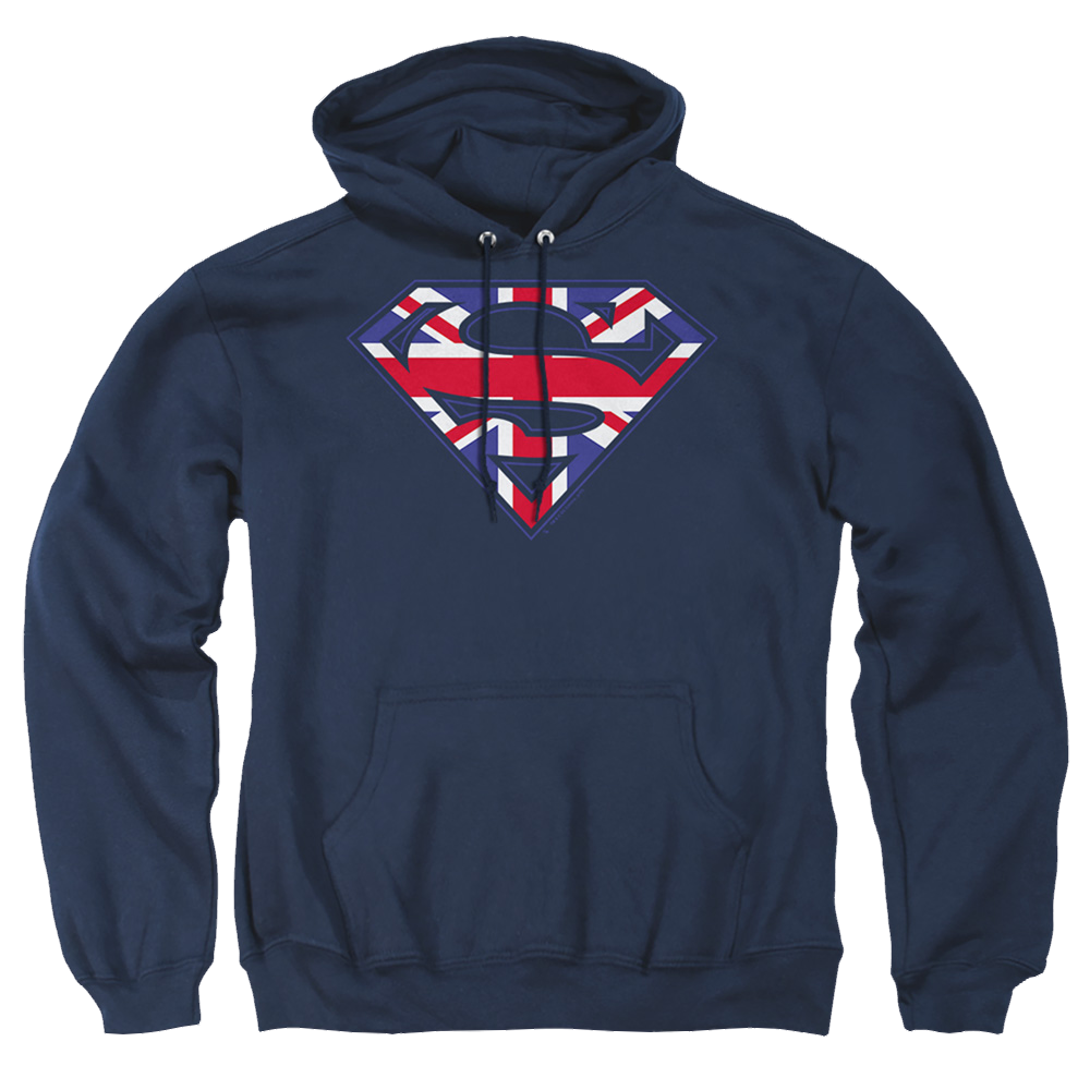 Superman Great Britian Shield - Pullover Hoodie Pullover Hoodie Superman   