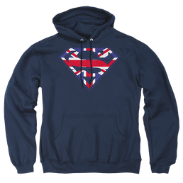 Superman Great Britian Shield - Pullover Hoodie Pullover Hoodie Superman   