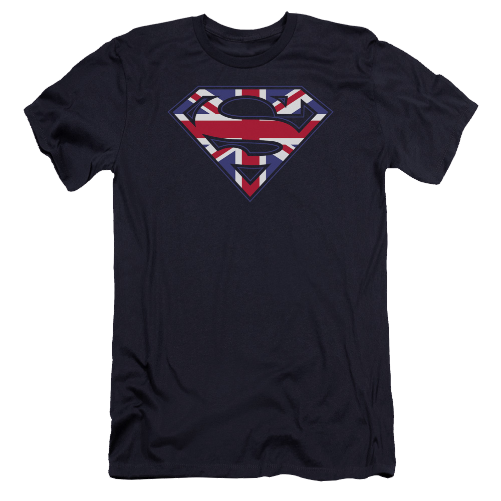 Superman Great Britian Shield - Men's Premium Slim Fit T-Shirt Men's Premium Slim Fit T-Shirt Superman   