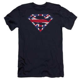 Superman Great Britian Shield - Men's Premium Slim Fit T-Shirt Men's Premium Slim Fit T-Shirt Superman   