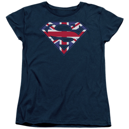 Superman Great Britian Shield - Women's T-Shirt Women's T-Shirt Superman   