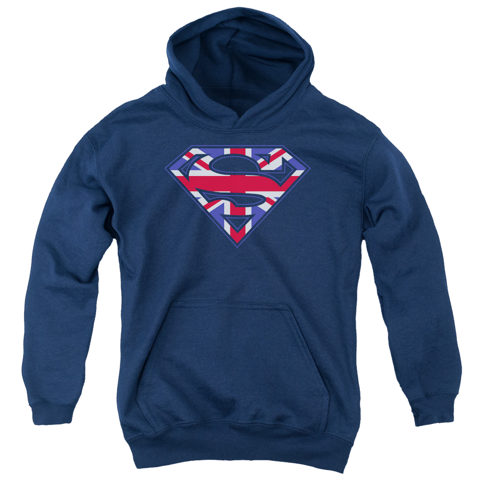 Superman Great Britian Shield - Youth Hoodie Youth Hoodie (Ages 8-12) Superman   