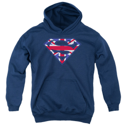 Superman Great Britian Shield - Youth Hoodie Youth Hoodie (Ages 8-12) Superman   
