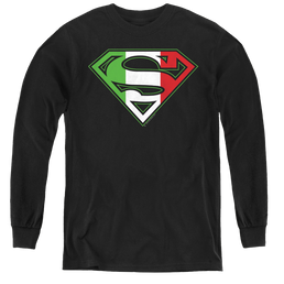 Superman Italian Shield - Youth Long Sleeve T-Shirt Youth Long Sleeve T-Shirt Superman   