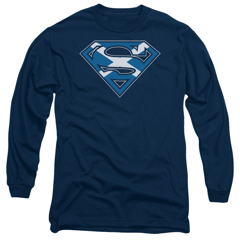 Superman Scottish Shield - Men's Long Sleeve T-Shirt Men's Long Sleeve T-Shirt Superman   