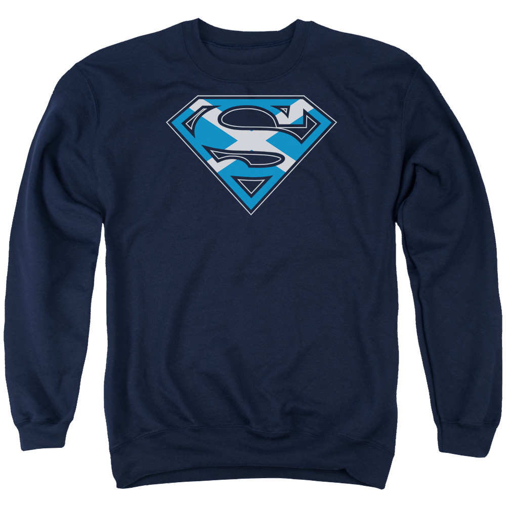 Superman Scottish Shield - Men's Crewneck Sweatshirt Men's Crewneck Sweatshirt Superman   