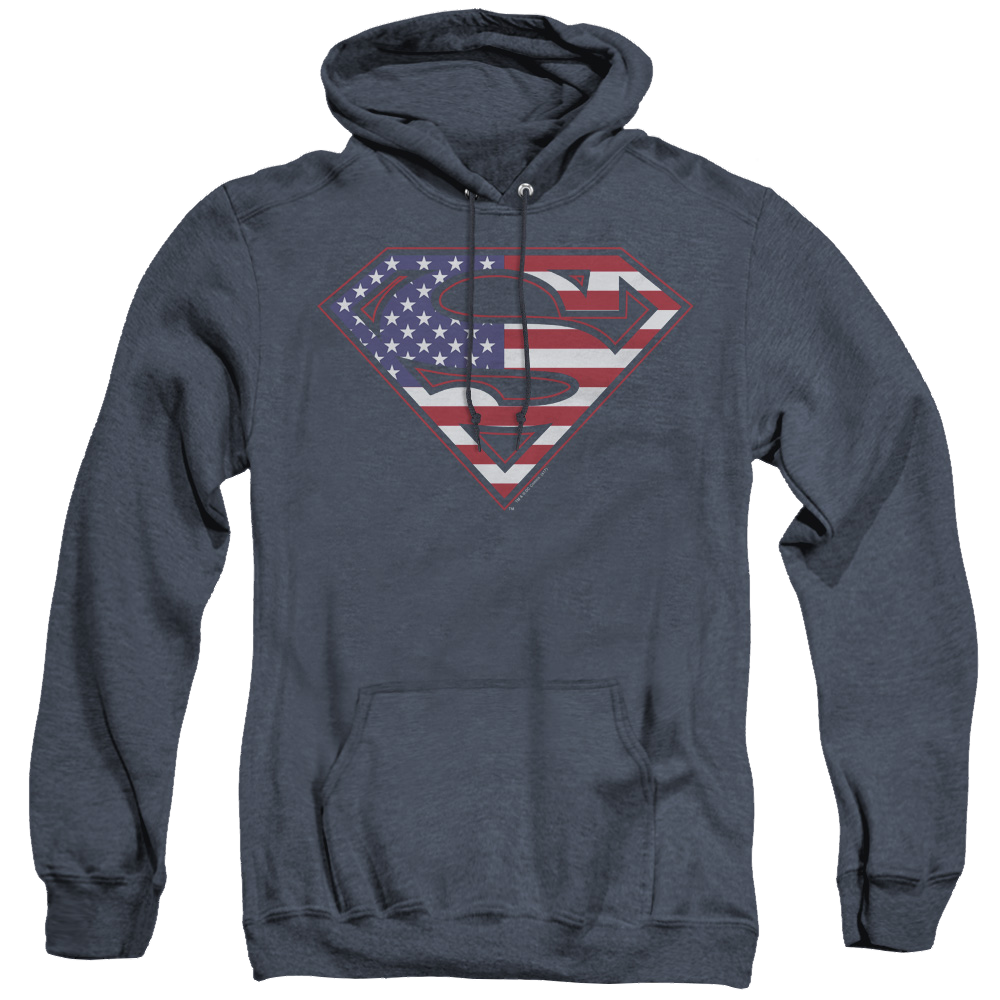 Superman U S Shield - Heather Pullover Hoodie Heather Pullover Hoodie Superman   