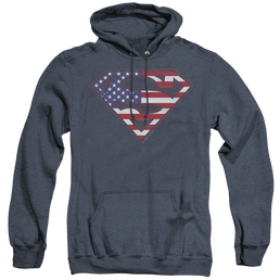 Superman U S Shield - Heather Pullover Hoodie Heather Pullover Hoodie Superman   