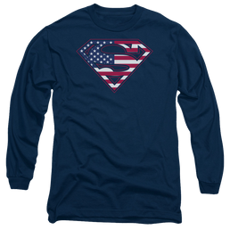 Superman U S Shield - Men's Long Sleeve T-Shirt Men's Long Sleeve T-Shirt Superman   