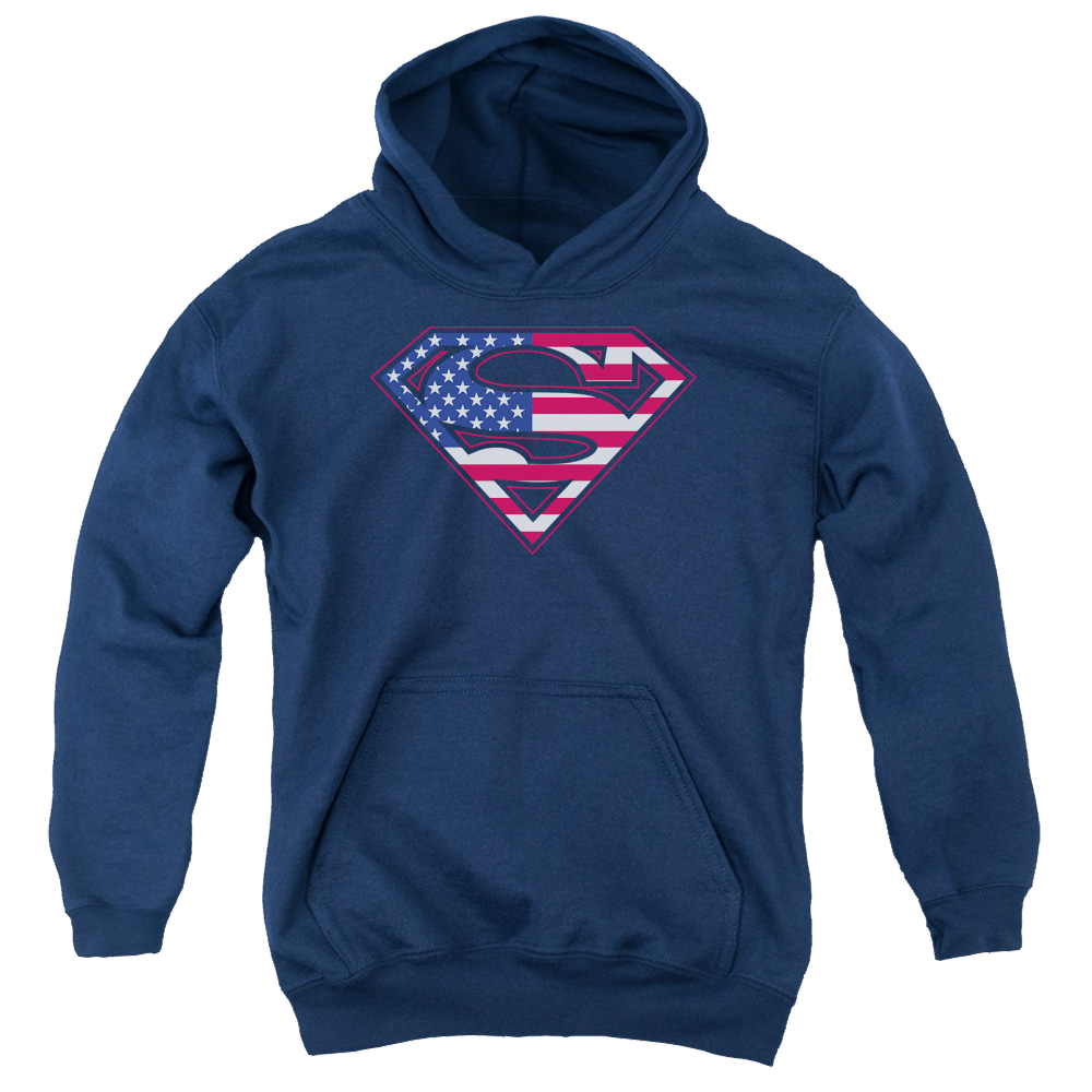 Superman U S Shield - Youth Hoodie Youth Hoodie (Ages 8-12) Superman   