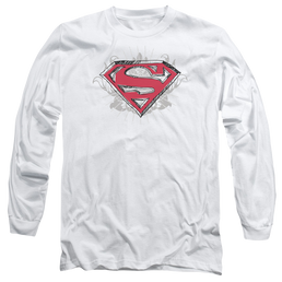 Superman Hastily Drawn Shield - Men's Long Sleeve T-Shirt Men's Long Sleeve T-Shirt Superman   