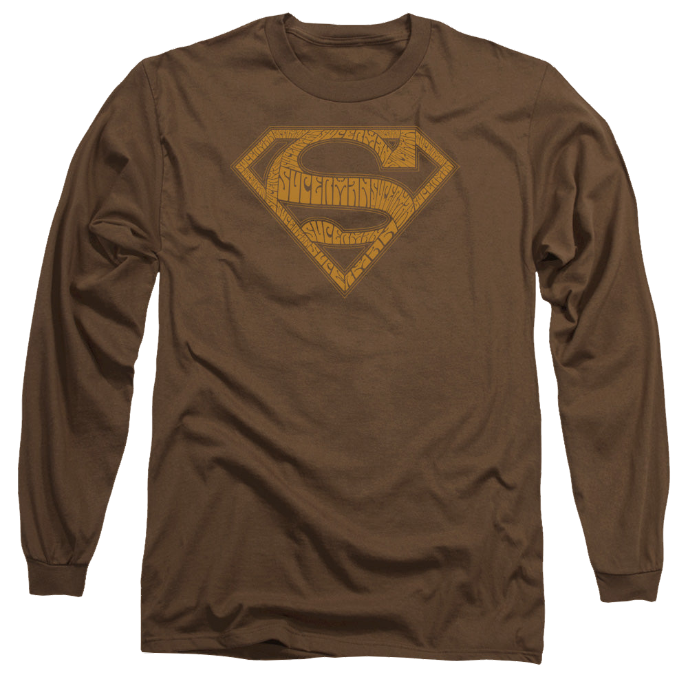 Superman 60S Type Shield - Men's Long Sleeve T-Shirt Men's Long Sleeve T-Shirt Superman   