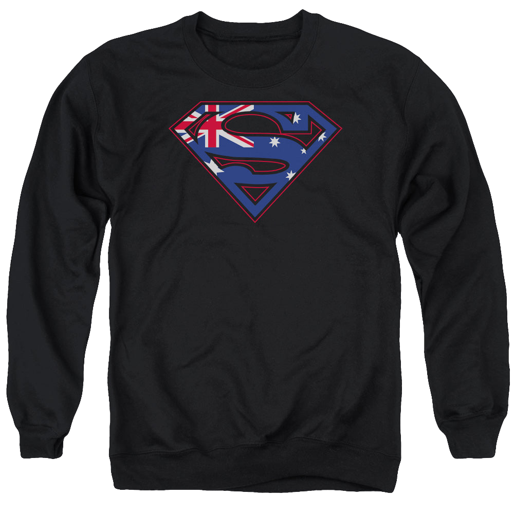 Superman Australian Shield - Men's Crewneck Sweatshirt Men's Crewneck Sweatshirt Superman   