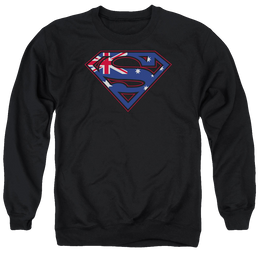 Superman Australian Shield - Men's Crewneck Sweatshirt Men's Crewneck Sweatshirt Superman   