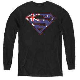 Superman Australian Shield - Youth Long Sleeve T-Shirt Youth Long Sleeve T-Shirt Superman   