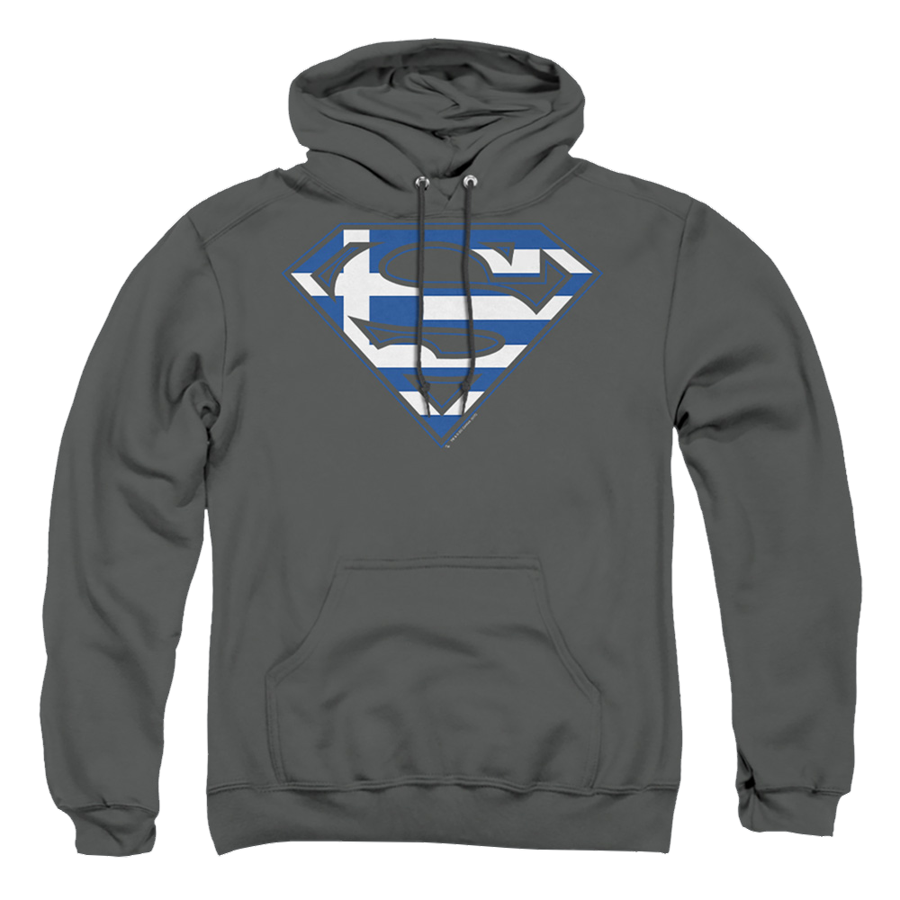 Superman Greek Shield - Pullover Hoodie Pullover Hoodie Superman   