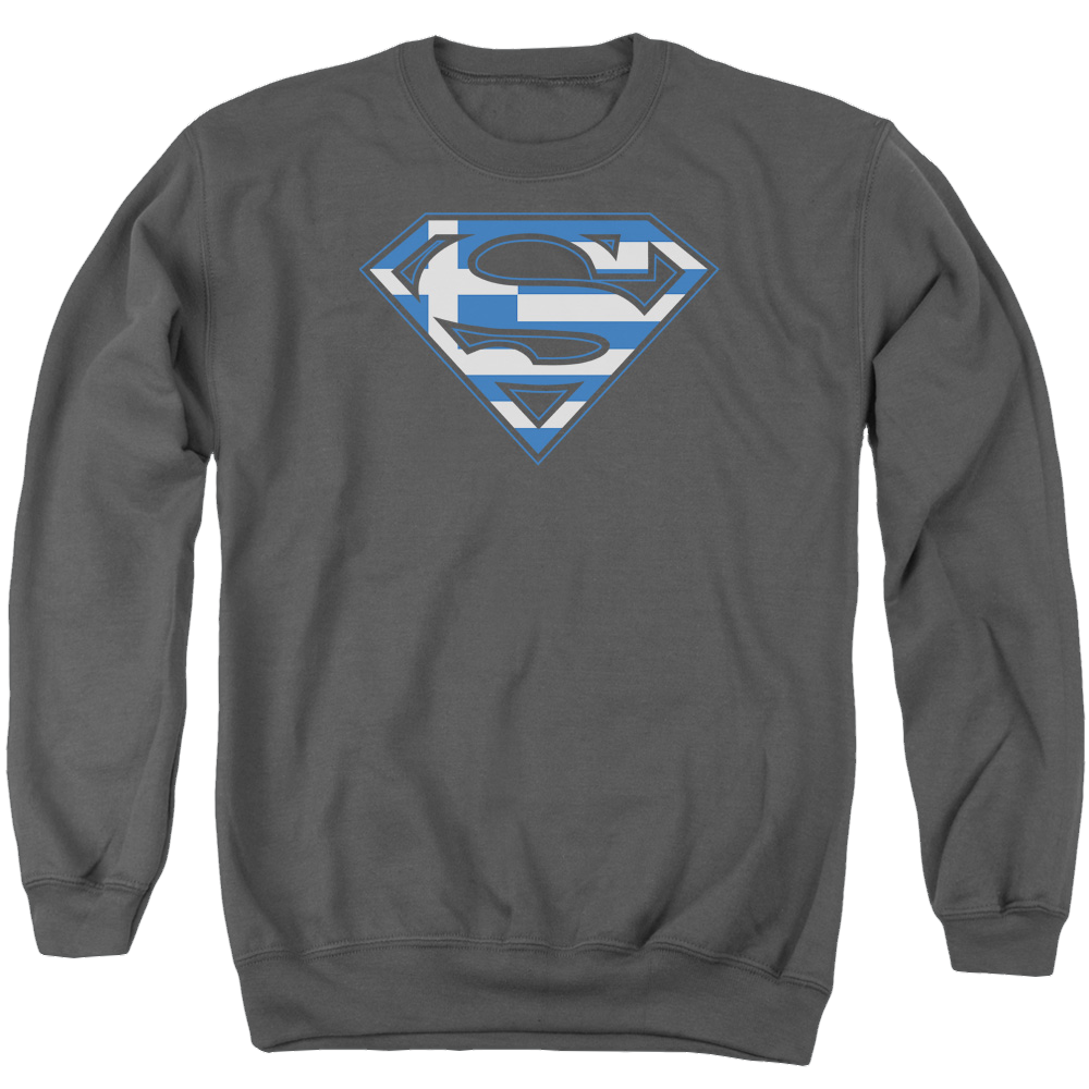 Superman Greek Shield - Men's Crewneck Sweatshirt Men's Crewneck Sweatshirt Superman   