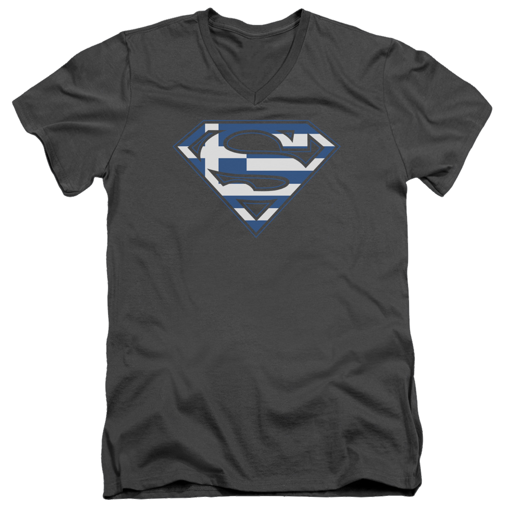 Superman Greek Shield - Men's V-Neck T-Shirt Men's V-Neck T-Shirt Superman   
