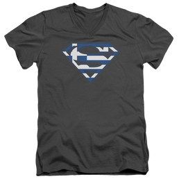 Superman Greek Shield - Men's V-Neck T-Shirt Men's V-Neck T-Shirt Superman   