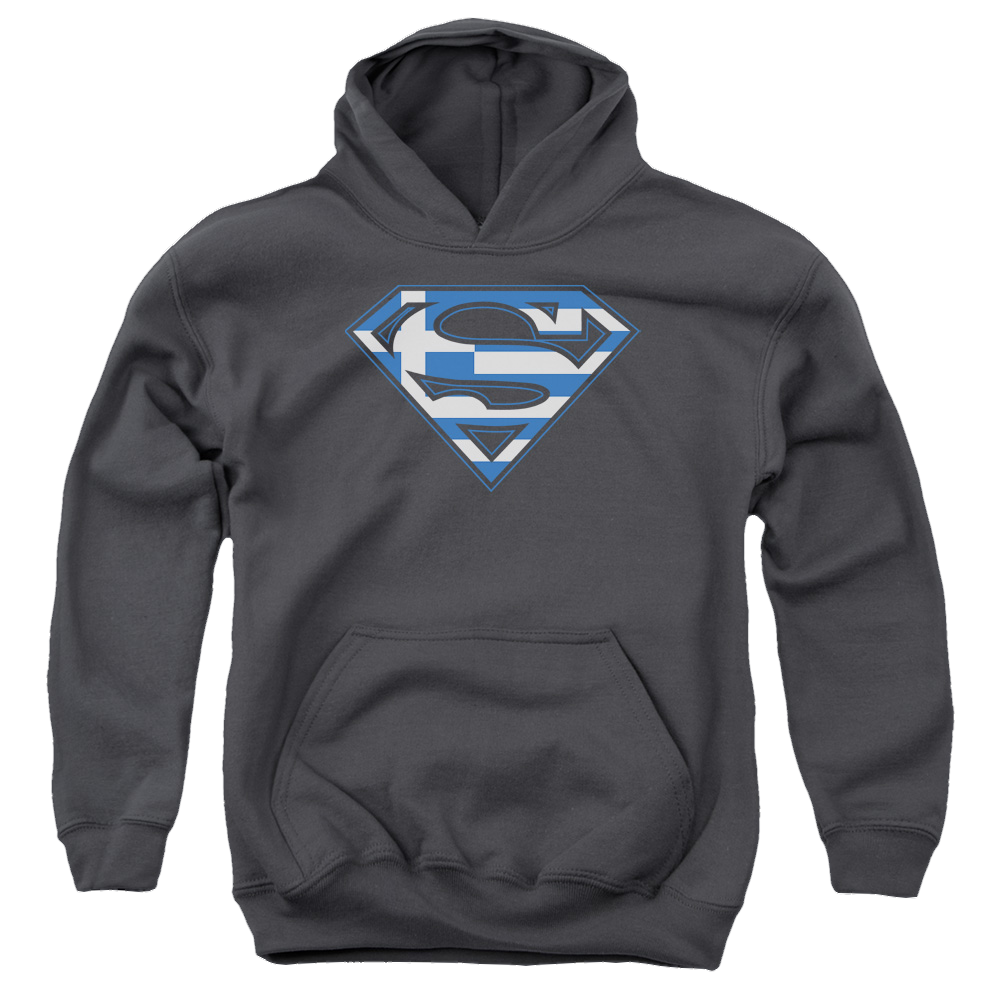 Superman Greek Shield - Youth Hoodie Youth Hoodie (Ages 8-12) Superman   