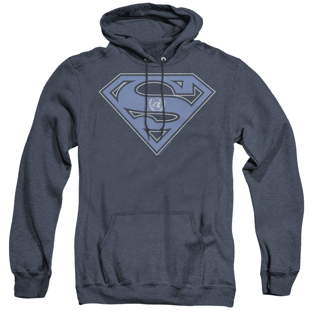 Superman U N Shield - Heather Pullover Hoodie Heather Pullover Hoodie Superman   