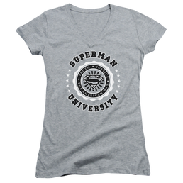 Superman Superman University - Juniors V-Neck T-Shirt Juniors V-Neck T-Shirt Superman   