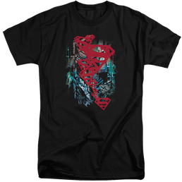 Superman Gritty - Men's Tall Fit T-Shirt Men's Tall Fit T-Shirt Superman   