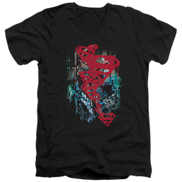 Superman Gritty - Men's V-Neck T-Shirt Men's V-Neck T-Shirt Superman   