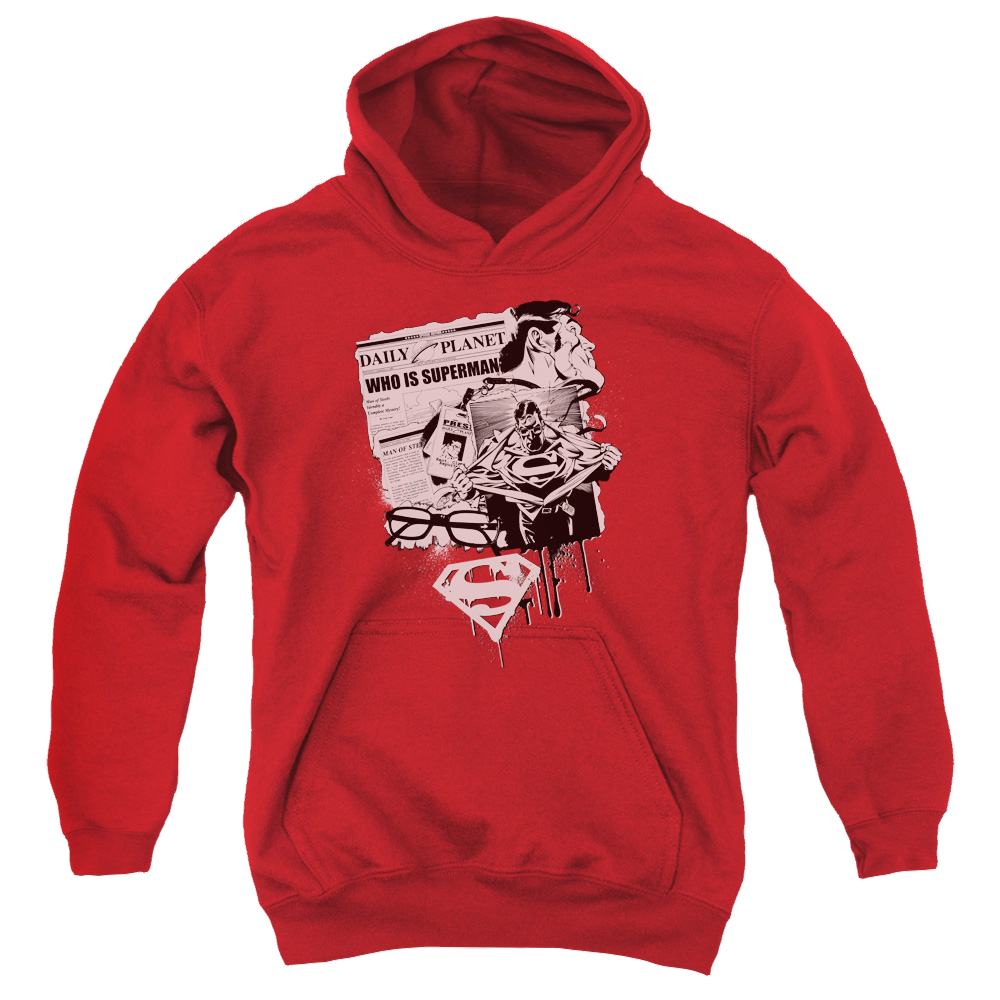 Superman Identity - Youth Hoodie Youth Hoodie (Ages 8-12) Superman   