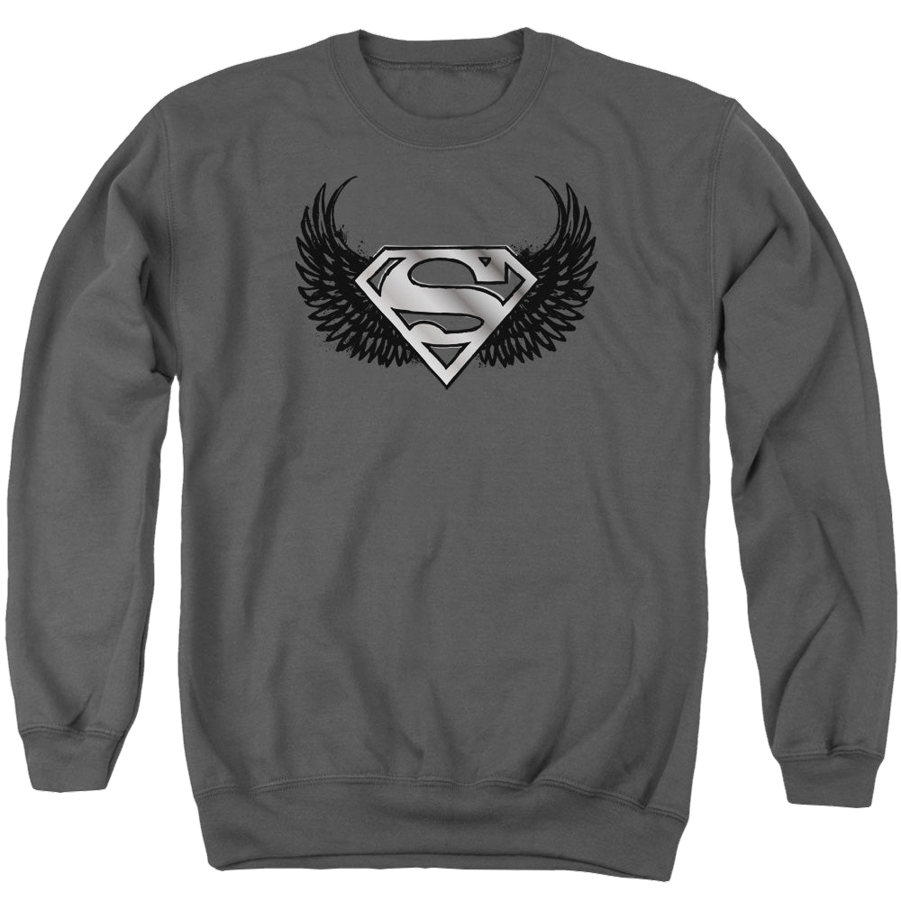 Superman Dirty Wings - Men's Crewneck Sweatshirt Men's Crewneck Sweatshirt Superman   