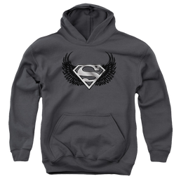 Superman Dirty Wings - Youth Hoodie Youth Hoodie (Ages 8-12) Superman   