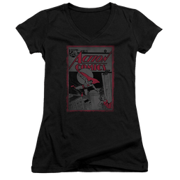 Superman Action Comics 23 - Juniors V-Neck T-Shirt Juniors V-Neck T-Shirt Superman   