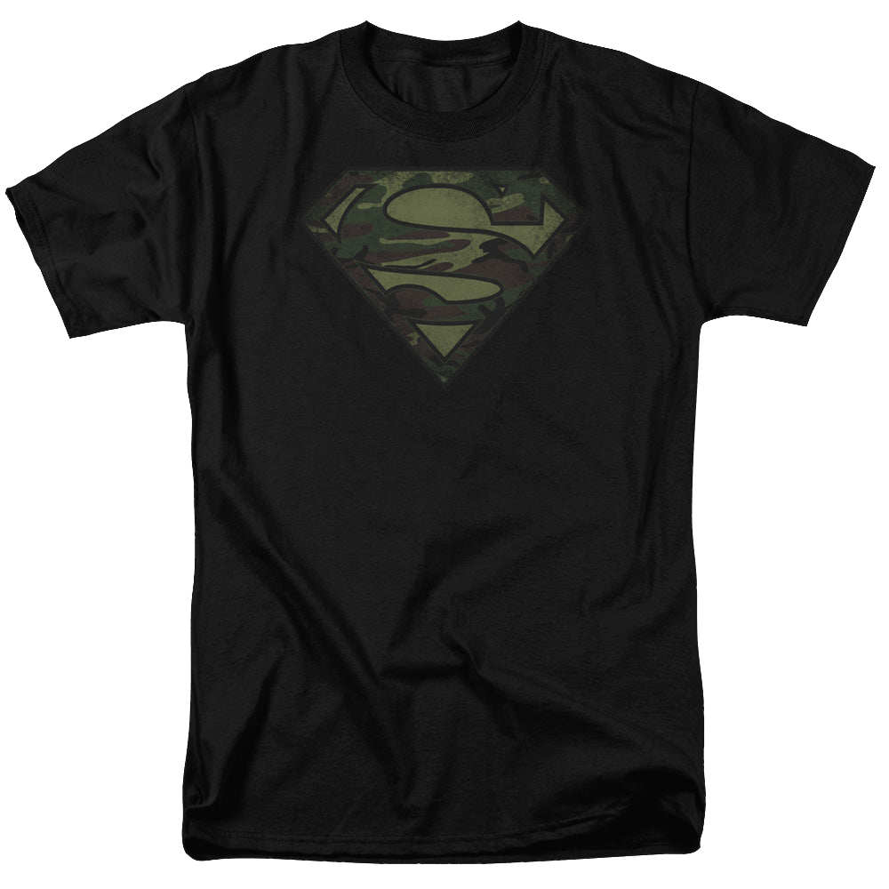 Superman Camo Logo Distressed - Men's Regular Fit T-Shirt Men's Regular Fit T-Shirt Superman   