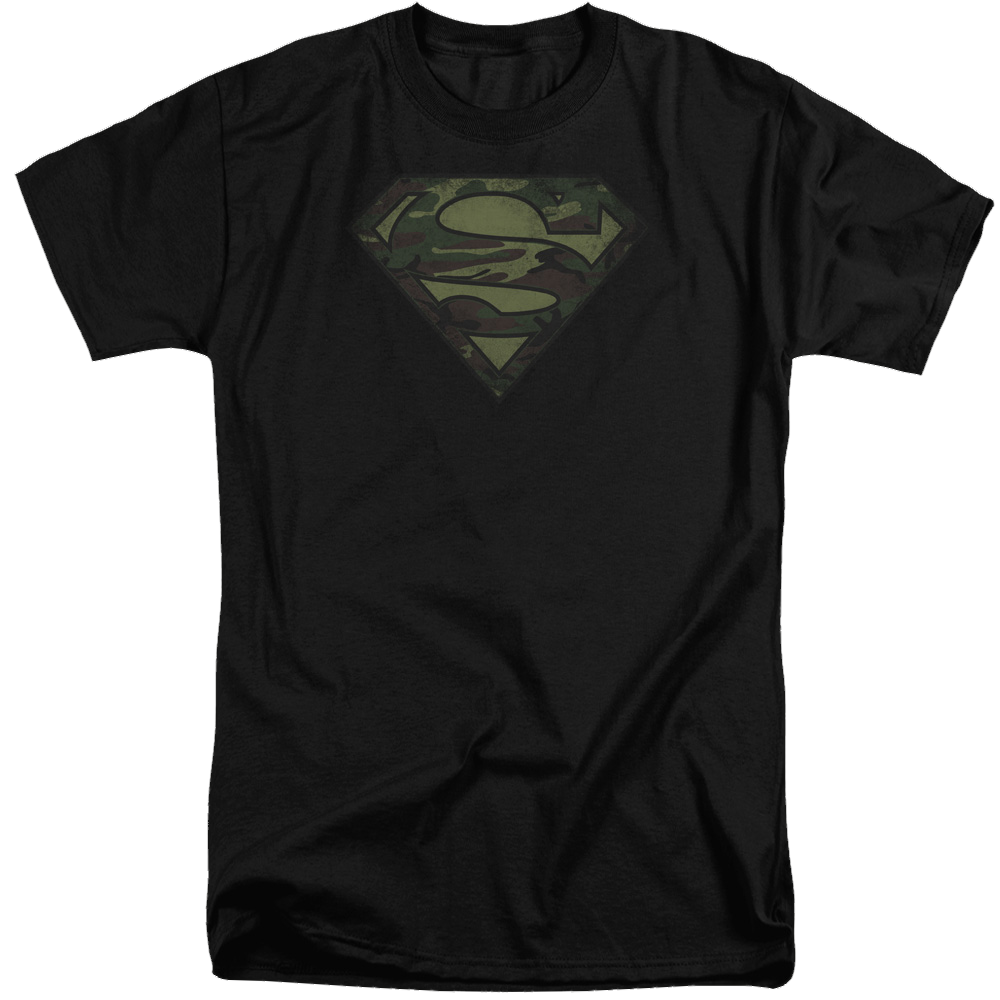 Superman Camo Logo Distressed - Men's Tall Fit T-Shirt Men's Tall Fit T-Shirt Superman   